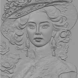 Creality Cloud | Evangeline Rosemont - relief sculpture | ملفات الطابعة ثلاثية الأبعاد