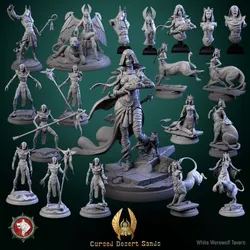Cursed Desert Sands - August 2025 Release. 23 Pre-supported STLs.
