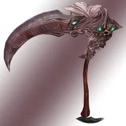 Fantasy Scythe Reaper Weapon Low poly Rig
