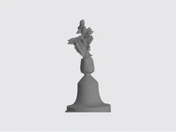 Native Silver mounted on a stand