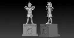 NCAA - MICHIGAN STATE SPARTANS FOOTBALL MASCOT STATUE 3D Print Model in Sculpture 483220