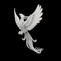 Phoenix Rising Sculpture 3D Print Model
