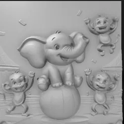 playful parade of circus animals