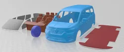 Renault Kangoo Tourneo LWB 2023 Printable Van 3D Print Model in Automotive 506774