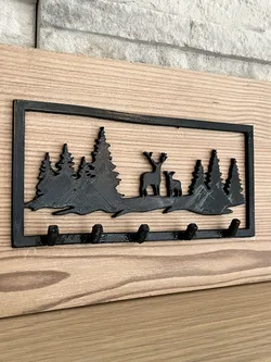 Schlüsselaufhänger mit Berge und Tiere