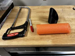 45 degree pool noodle cut guide