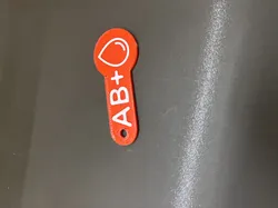 Blood type cart token keychain