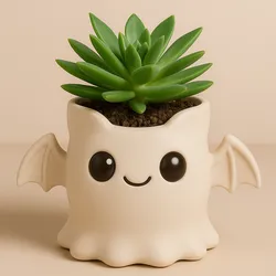 Kawaii Bat Planter - Halloween Cute Horror Planter (STL/OBJ)