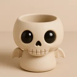 Kawaii Calaverita - Skeleton Cute Horror Halloween Planter (STL/OBJ/)