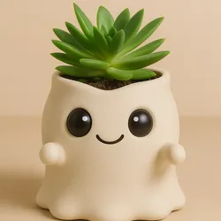 Kawaii Ghost Pot with Arms - Cute Horror Decoration (STL/OBJ)