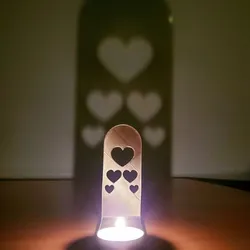 3d printed shadow caster tealight candle holder