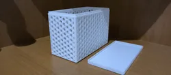 Box with hexagon cutouts and lid
