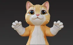 Funny Cat in Socks Holder - Viral Meme Cat Model Stand for 3D Printing