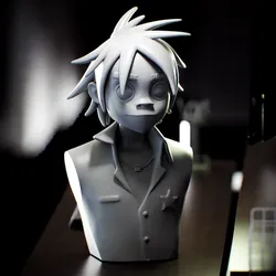 Gorillaz 2D Bust superplastic - Murdoc Niccals, Noodle, Russel Hobbs, Damon Albarn, Jamie Hewlett