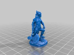 Half-orc Fighter Barbarian with Greataxe