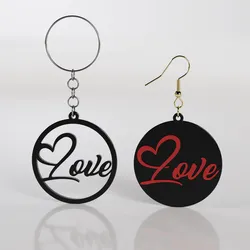 Love earrings pendant keychain