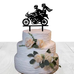 Motorcycle Biker Wedding Cake Topper – 3D Printable STL – Wedding Decor