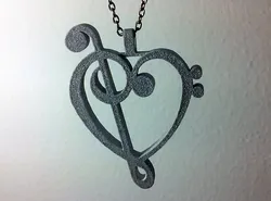 Musical Heart Pendant