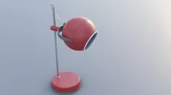 Old dusty red lamp from USSR