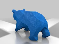 Panda bear - Geometric lowpoly bear 3D model