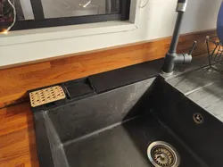 Sink splash/drip guard + soap dish