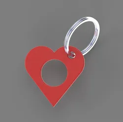 3D printer bestanden | 3MF | Minimal Heart Keychain – Simple & Fast 3D Print