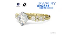 Cinema 4D Octane Render Scene Setup For Jewelry GPU 3D rendering