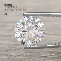 Diamond Tweezers Scene Setups For KeyShot Jewelry Rendering