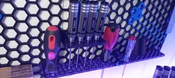 Honeycomb storage wall shorter tool holder