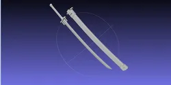 Kill La Kill Satsuki Sword And Sheath Printable Assembly 3D Print Model in Other 489356