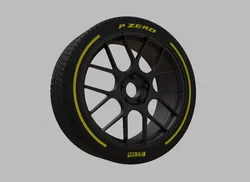 Miniature Enkei Raijin Rim & Tire  - 3D Print - No Textures
