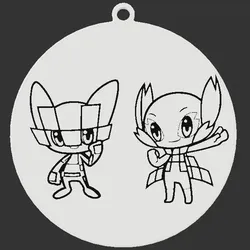 Miraitowa and Someity - Christmas Ornament