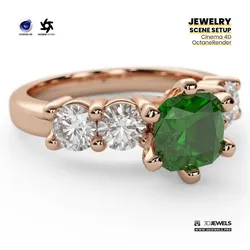 Scene Setups for Jewelry Rendering in Cinema 4D OctaneRender Vol3