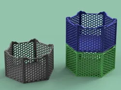Stackable Honeycomb Crate (Support free)