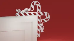 Christmas Door Trim Corner 19 - Candy Canes (Christmas ornament)