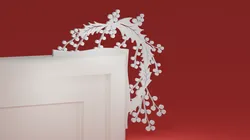Christmas Door Trim Corner 33 - Holly and Red Berries (Christmas ornament)