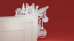 Christmas Door Trim Corner 61 - Gifts (Christmas ornament)