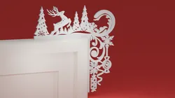 Christmas Door Trim Corner 62 - Reindeer (Christmas ornament)