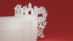 Christmas Door Trim Corner 63 - Christmas Stocking etc (Christmas ornament)