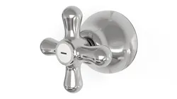 Classic Chrome Shower Valve Handle with Cross Design Free