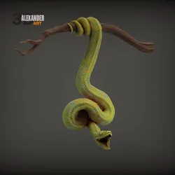 green tree python