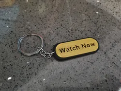 Peacock Watch Now Keychain