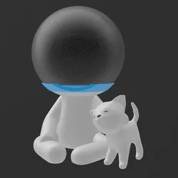 Suporte Alexa Echo Dot 4a e 5a Geração O Menino e o Gato
