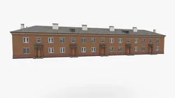 Two-storey residential house wuth brown brick
