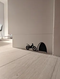 Wallart - Mouse motorcycle