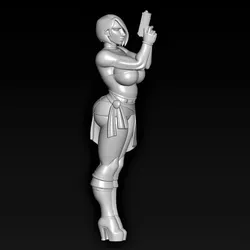 agent lady with gun