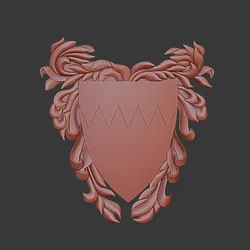 Bahrain emblem (coat of arms) 3d relief .stl file