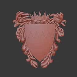 Bahrain emblem (coat of arms) 3d relief .stl file