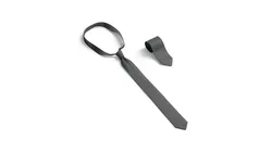 Black Classic Neck Tie - rolled necktie accessory for men costume