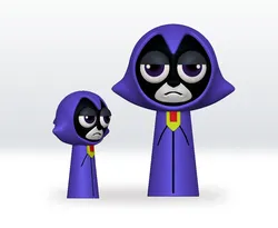 Characters & Creatures STL indir - Raven Teen Titans GO Sprunki STL 3D Model Character Fanart - FnFLab